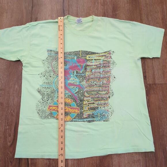 VTG Volleyball Adult XL Shirt Surf Beach California Retro Ocean Wave Neon 90s - Picture 4 of 6